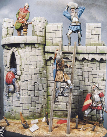 Toy Soldier Collector Astur Toys - Medieval Seige Vignette 