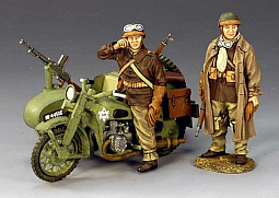 Toy Soldier Collector King & Country - WWII Motorcycle Combo & WWI Tank 